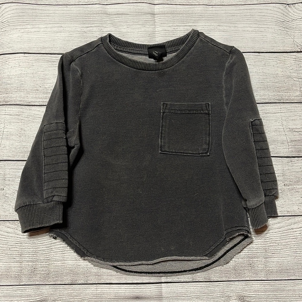 Art Class Gray Moto Sweater size 18M